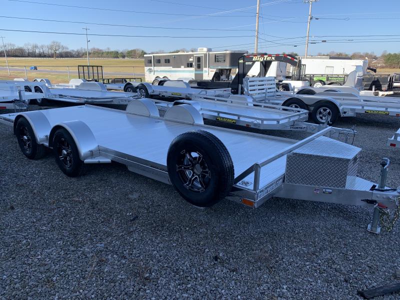 2021 Aluma 8214HS 14' Single Axle Aluminum TILT Open Car Hauler Trailer