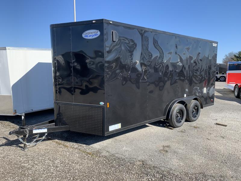 2022 Continental Cargo 7.5' x 16' x 6.9' Vnose Enclosed Cargo Trailer Black-Out Trim 2022 Continental Cargo 7.5' x 16' x 6.9' Vnose Enclosed Cargo Trailer Black-Out Trim