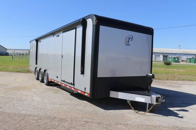 2026 InTech 8.5' x 32' Tri-Axle Car / Racing Trailer with Awning and Escape Door