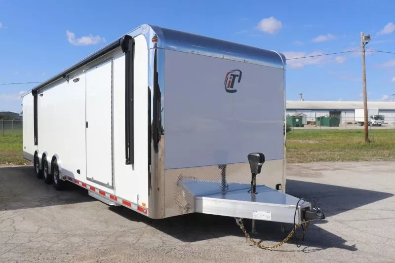 2026 InTech 8.5' x 32' Tri-Axle Car / Racing Trailer with Awning and Escape Door