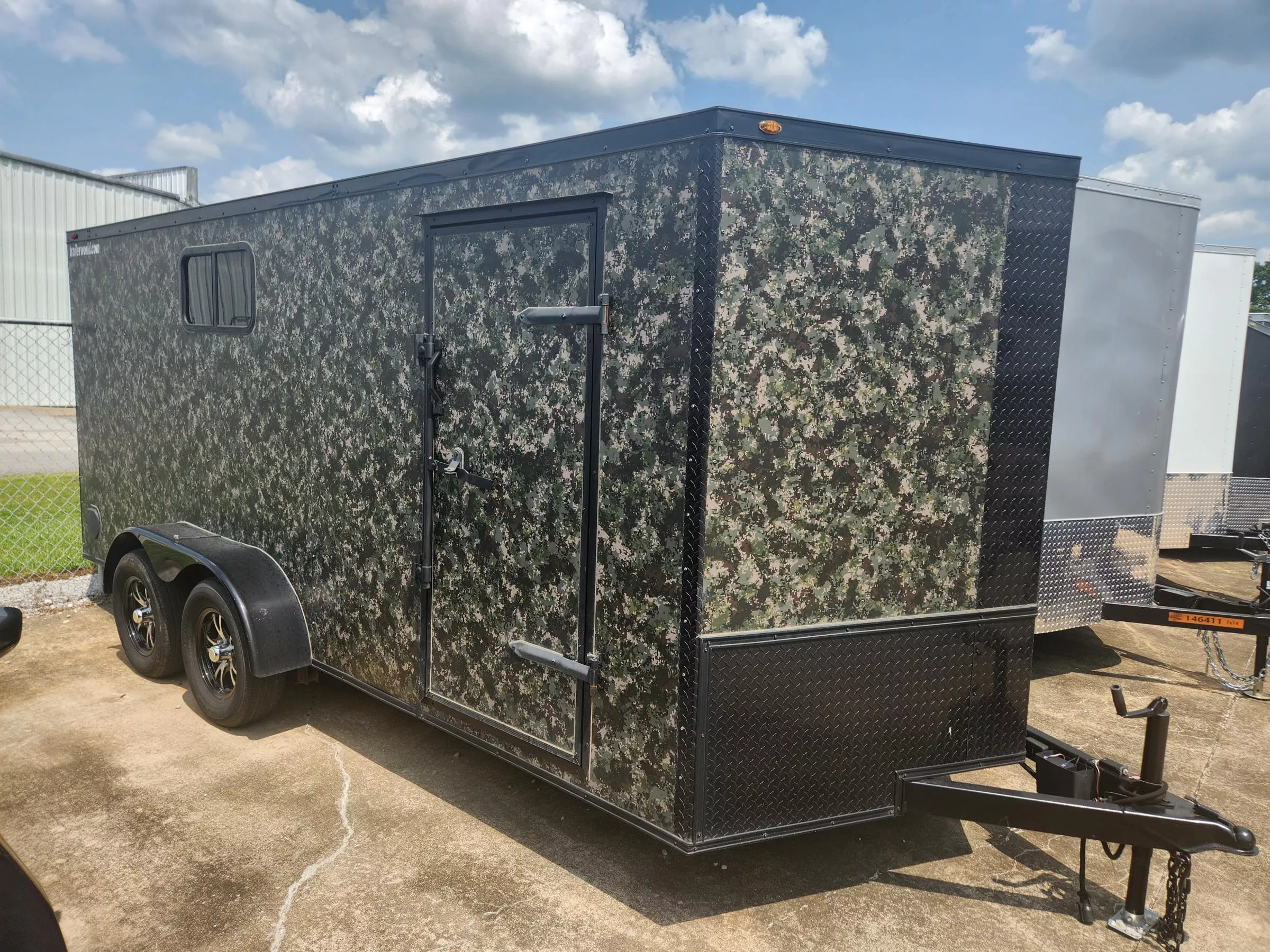 2021 PowerLine Cargo 7' x 16' TA Camo Cargo / Enclosed Trailer