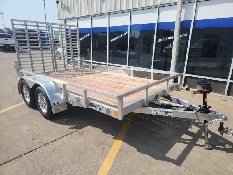 2022 Black Rhino 7' x 12' TA Split Gate Aluminum Tube Top Utility Trailer