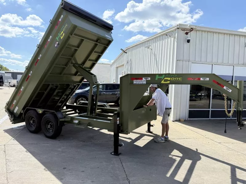 2025 Hardcore Gooseneck (2)7K Axles 7' x 14' Dump Trailer