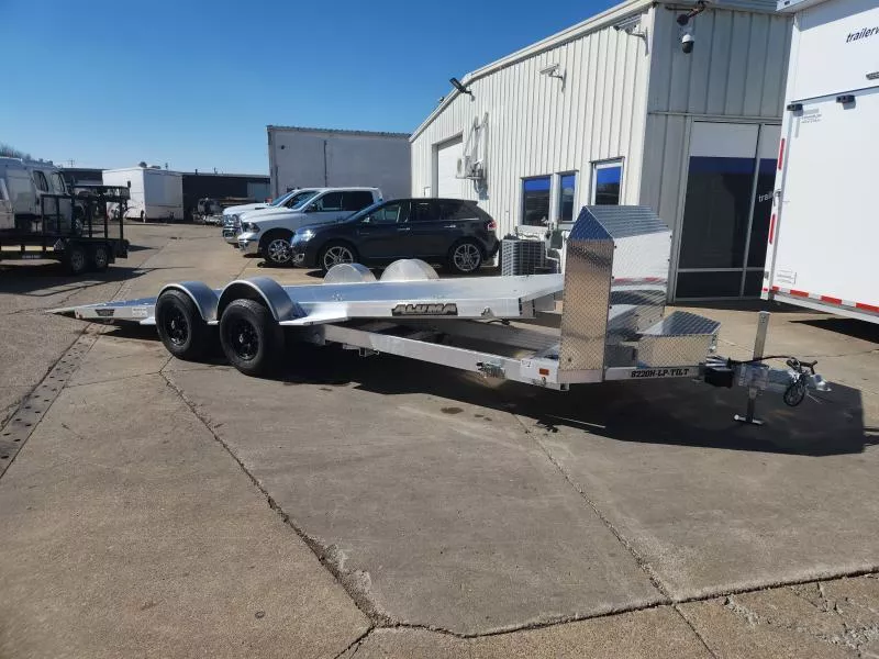 2026 Aluma 8220 Heavy Low Profile Tandem Axle Tilt Executive Series 82" x 20' Open Car Hauler