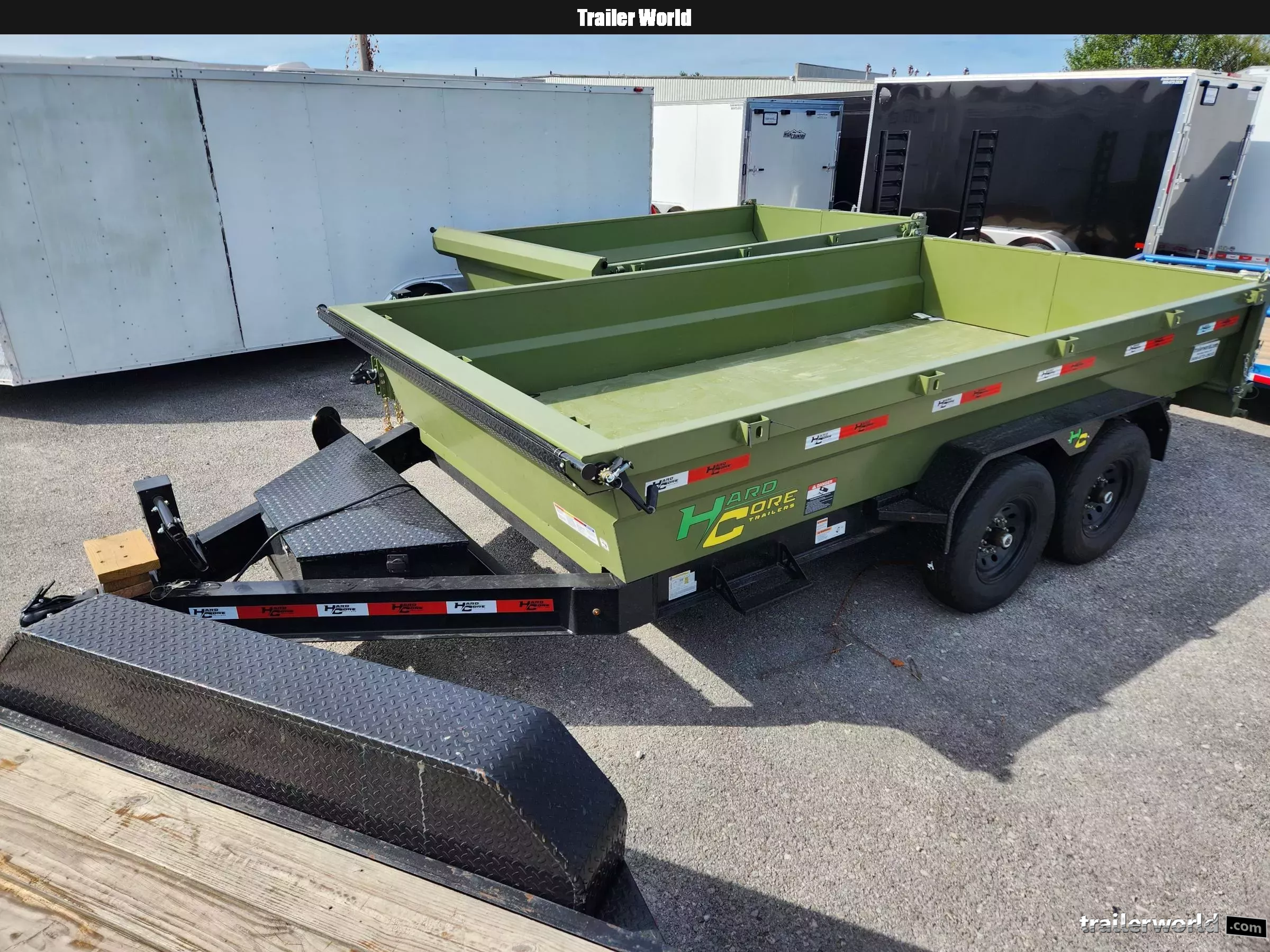 2025 Hardcore 7' x 14' Scissor Lift (2)7K Axles Dump Trailer in