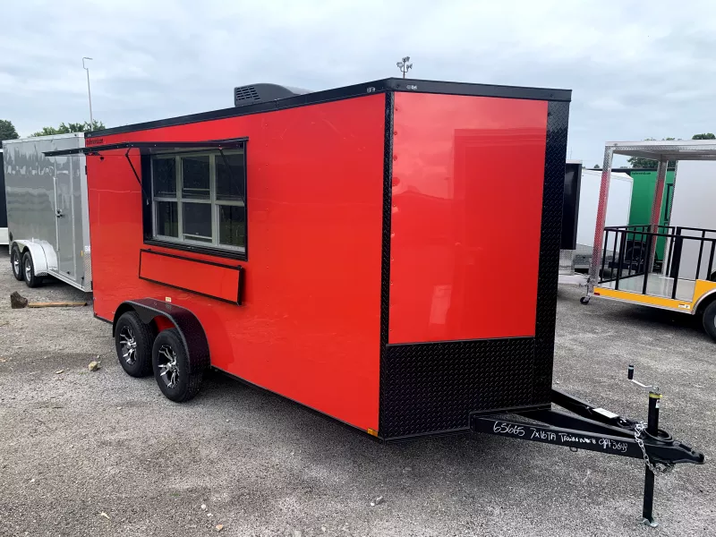2025 Quality Cargo 7X16TA Vending / Concession Trailer with Roof A/C
