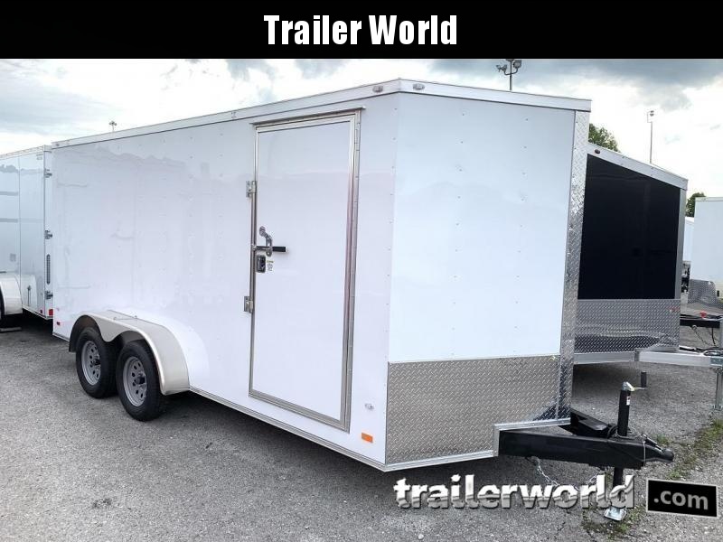 2021 CW 7' x 16' x 6'6" Vnose Enclosed Cargo Trailer Ramp Door 2021 CW 7' x 16' x 6'6" Vnose Enclosed Cargo Trailer Ramp Door