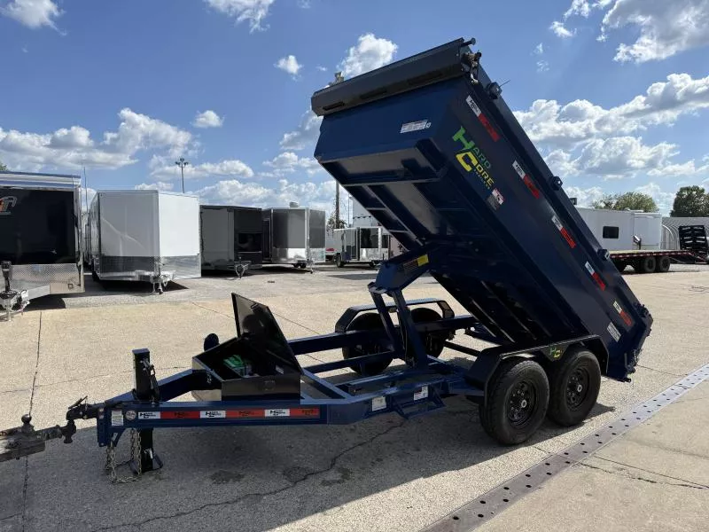 2025 Hardcore Wide Body Scissor Lift (2)7K Axles 12' Dump Trailer