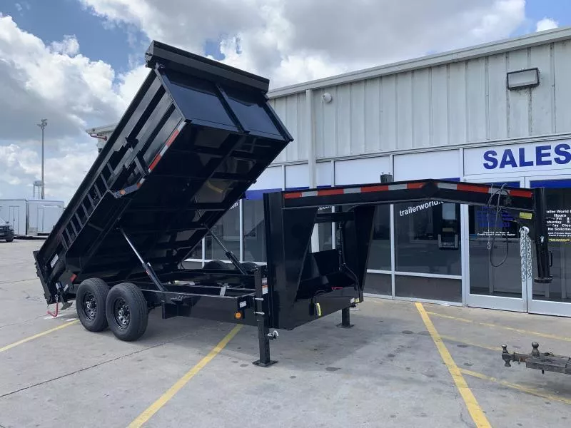 2026 QS 14' Gooseneck Dual Ram Dump Trailer (2)7K Axles 3ft. SIDES