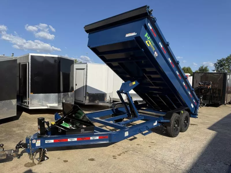 2025 Hardcore Scissor Lift High Sides (2)8K Axles 7' x 16' Dump Trailer