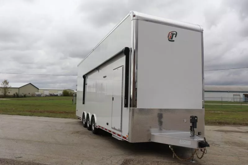 2026 InTech 8.5' x 32' Tri-Axle Stacker with Awning and Escape Door
