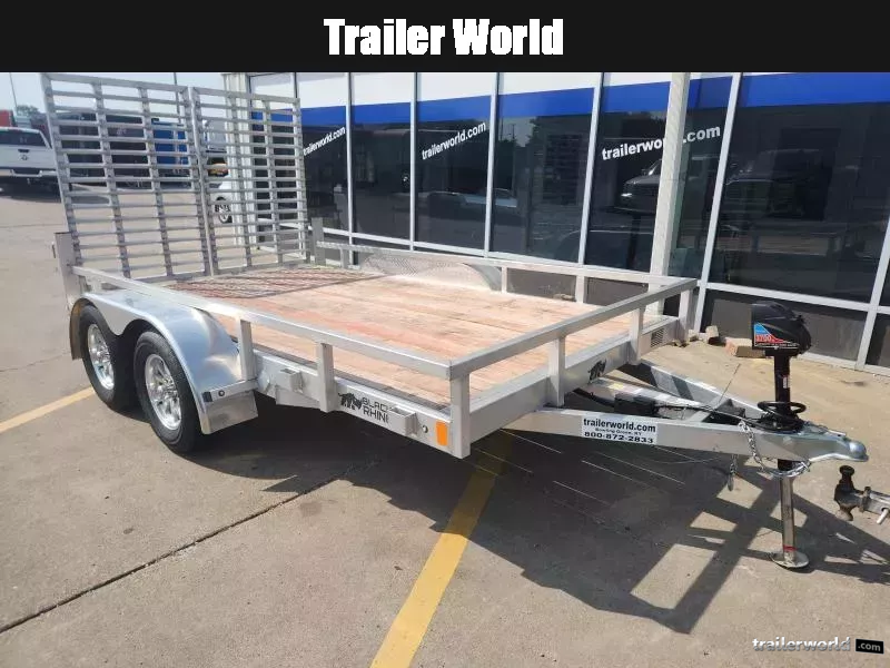 2022 Black Rhino 7' x 12' TA Split Gate Aluminum Tube Top Utility Trailer