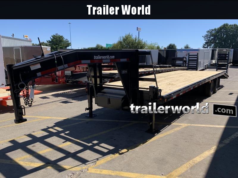 2023 Better Built 30' 12 Ton Popup Tail Gooseneck Flatbed Trailer