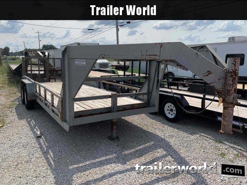 2002 ATM 24' Gray Gooseneck Utility Trailer 2002 ATM 24' Gray Gooseneck Utility Trailer