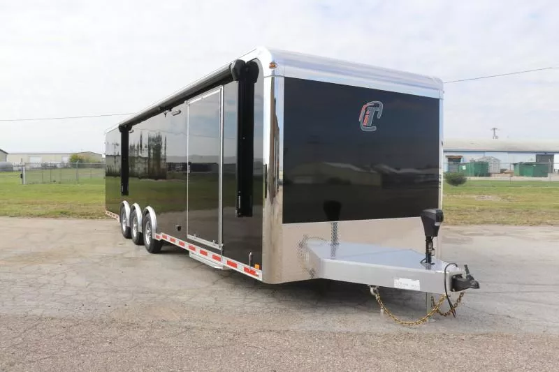 2026 InTech 8.5' x 32' Tri-Axle Car / Racing Trailer with Awning and Escape Door