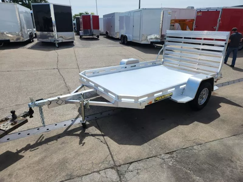 2026 Aluma 7710H-S-TG Heavy Slotted Single Axle Straight Tailgate 77" x 10' Utility Trailer