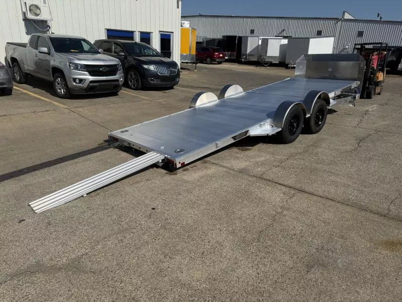 2026 Aluma 8220H-LP-TILT-TA-EL-R-RTD Heavy Low Profile Tilt Tandem Axle Electric Brake Zero Degree Ramp 82" x 20' Car Hauler