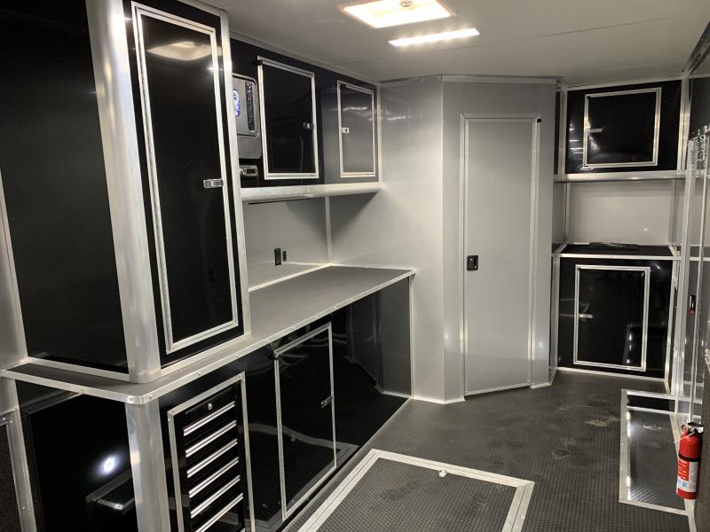 2022 Cargo Mate ALUMINUM Eliminator 34' Race Trailer Bath Pkg Stacker