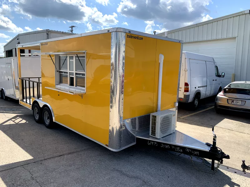 2025 Quality Cargo 8.5X20TA BBQ Porch Vending / Concession Trailer with Mini Split A/C