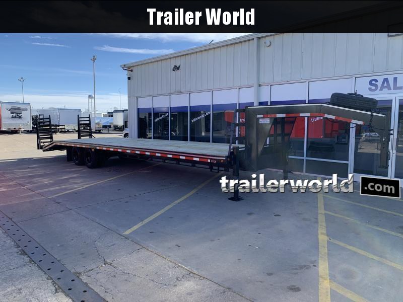 2022 Better Built 30' + 5' 10 Ton Popup Tail Gooseneck Flatbed Trailer