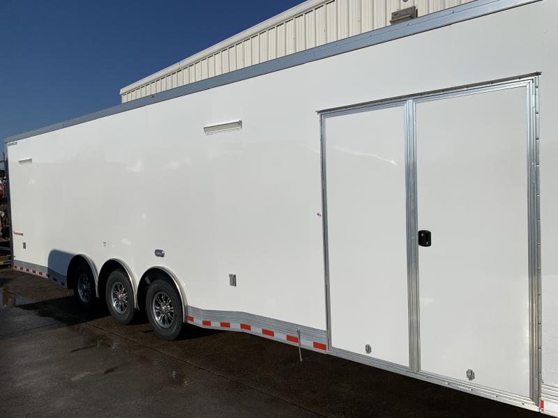 2022 Cargo Mate ALUMINUM Eliminator 34' Race Trailer Bath Pkg Stacker