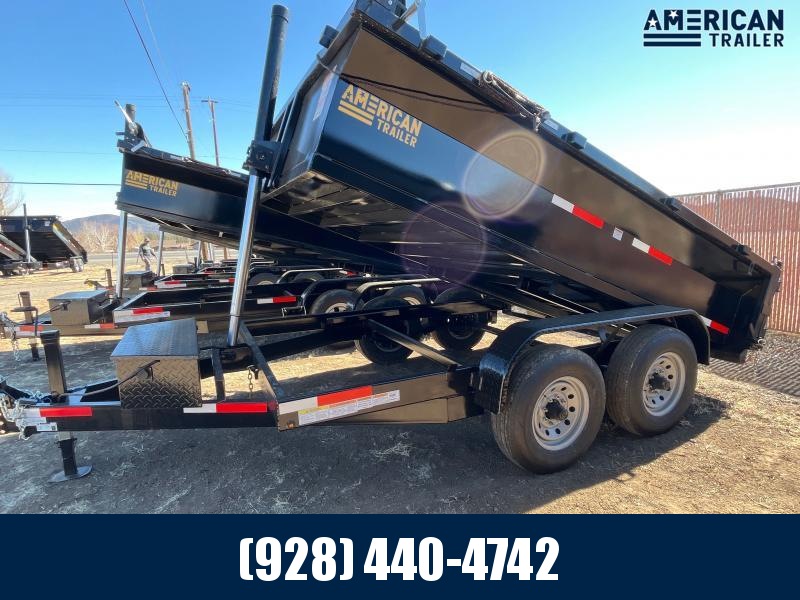 American Trailer Tandem Axle Dumper 7'x12'x2' (14,000 GVWR) *Telescopic* American Trailer Tandem Axle Dumper 7'x12'x2' (14,000 GVWR) *Telescopic*