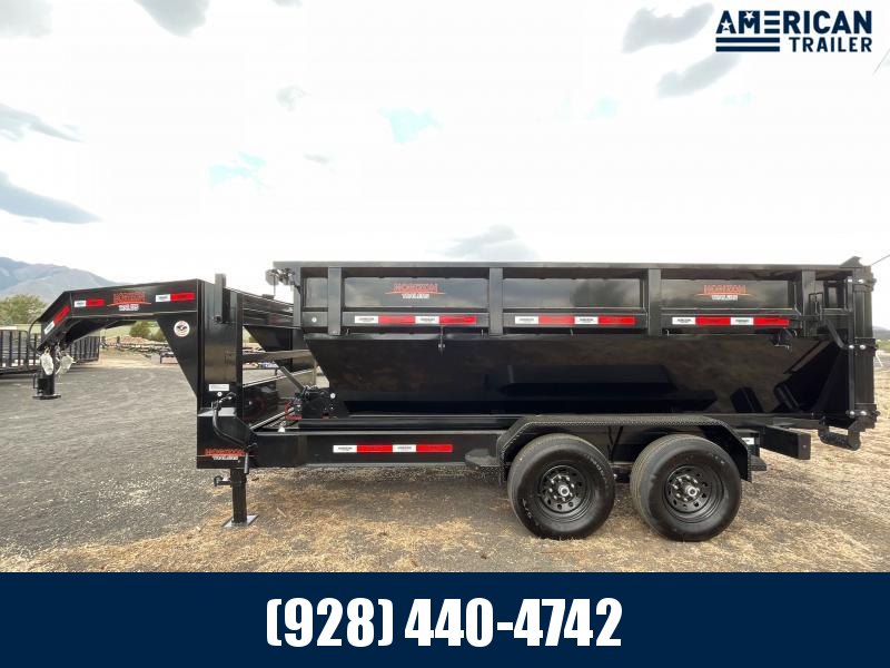 Gooseneck Tandem Axle Dumper/14,000 GVWR/102"x14' w/Roll Off Dumpster Gooseneck Tandem Axle Dumper/14,000 GVWR/102"x14' w/Roll Off Dumpster
