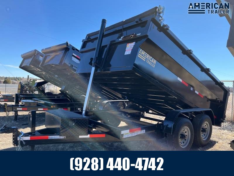 American Trailer Tandem Axle Dumper 7'x12'x3' (14,000 GVWR) *Telescopic* American Trailer Tandem Axle Dumper 7'x12'x3' (14,000 GVWR) *Telescopic*