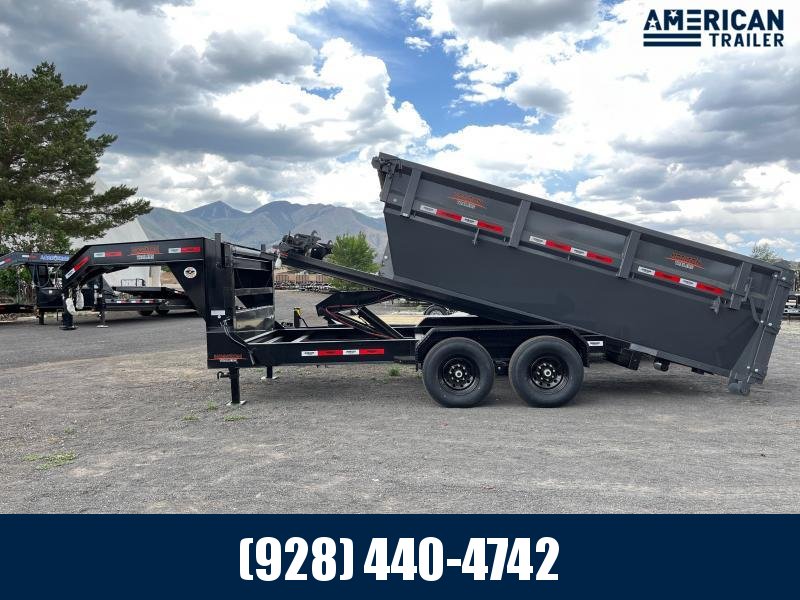 Gooseneck Tandem Axle Dumper/14,000 GVWR/102"x14' w/Roll Off Dumpster Gooseneck Tandem Axle Dumper/14,000 GVWR/102"x14' w/Roll Off Dumpster