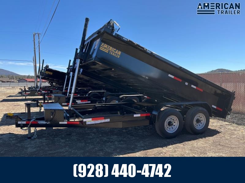 American Trailer Tandem Axle Dumper 7'x14'x2' (14,000 GVWR) *Telescopic* American Trailer Tandem Axle Dumper 7'x14'x2' (14,000 GVWR) *Telescopic*
