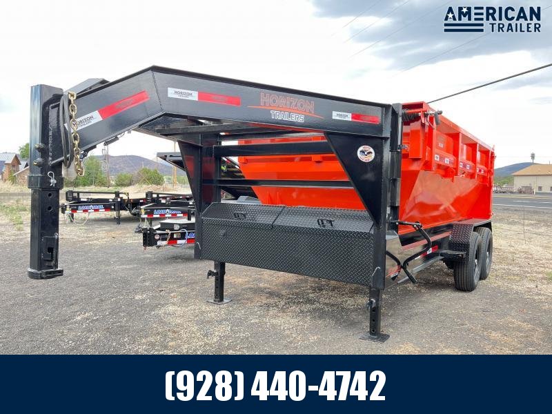 Gooseneck Tandem Axle Dumper/14,000 GVWR/102"x14' w/Roll Off Dumpster Gooseneck Tandem Axle Dumper/14,000 GVWR/102"x14' w/Roll Off Dumpster