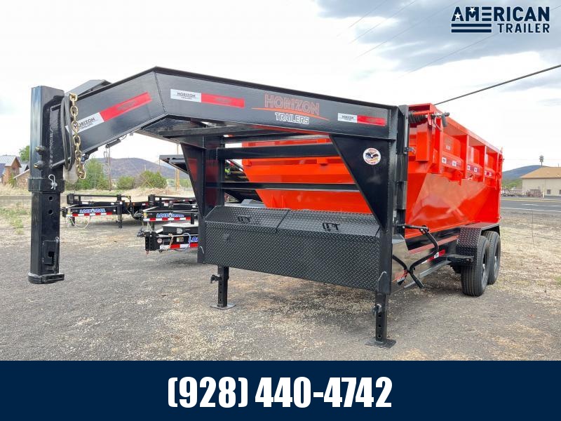 Gooseneck Tandem Axle Dumper/14,000 GVWR/102"x14' w/Roll Off Dumpster Gooseneck Tandem Axle Dumper/14,000 GVWR/102"x14' w/Roll Off Dumpster