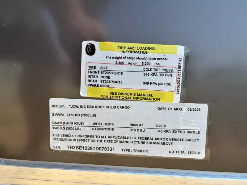 new Cargo (Enclosed) Trailers Rock Solid Cargo  for sale, in Hickory, NC Thumbnail 5