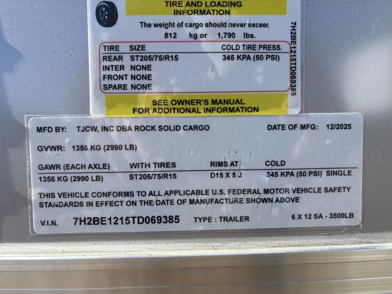 new Cargo (Enclosed) Trailers Rock Solid Cargo  for sale, in Hickory, NC Thumbnail 8