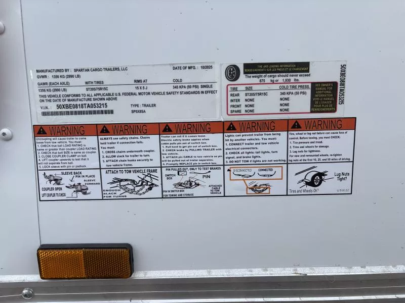 new Cargo (Enclosed) Trailers Spartan Cargo Trailers  for sale, in Hickory, NC Thumbnail 7