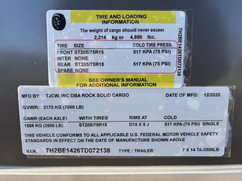 new Cargo (Enclosed) Trailers Rock Solid Cargo  for sale, in Hickory, NC Thumbnail 6