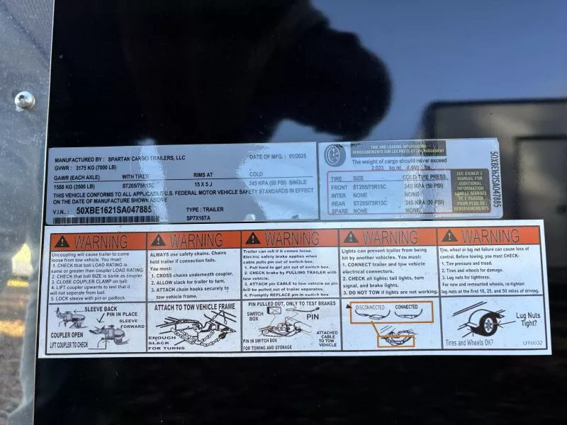 new Cargo (Enclosed) Trailers Spartan Cargo Trailers  for sale, in Hickory, NC Thumbnail 6