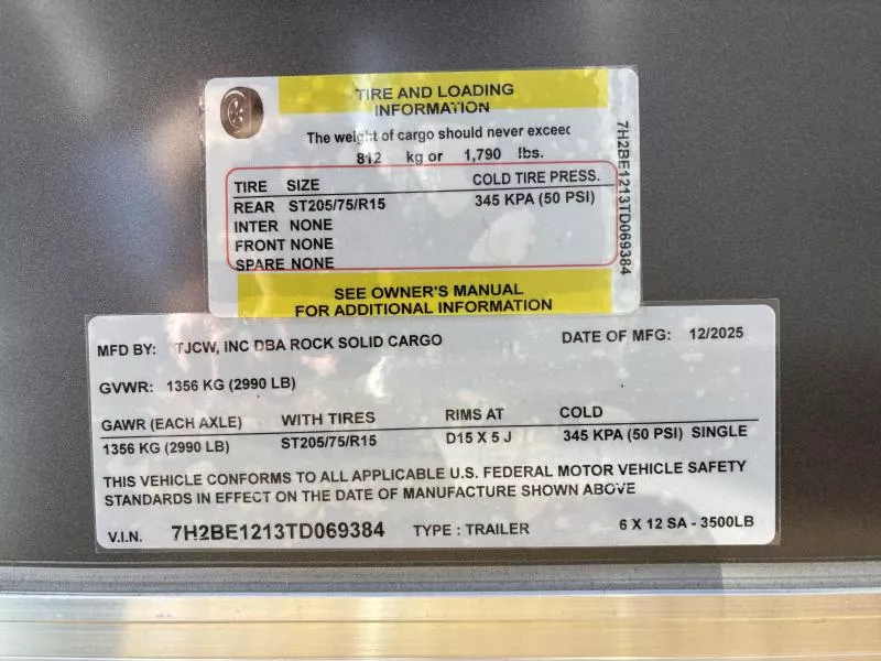 new Cargo (Enclosed) Trailers Rock Solid Cargo  for sale, in Hickory, NC Thumbnail 5