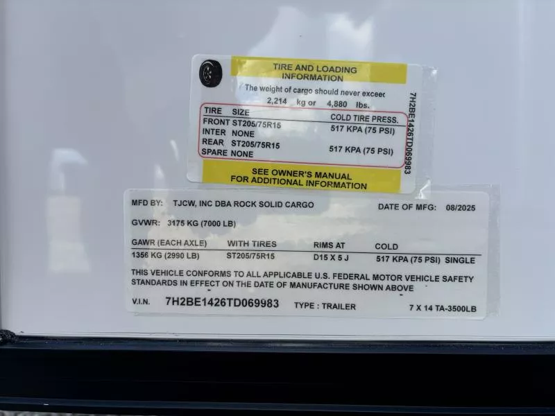 new Cargo (Enclosed) Trailers Rock Solid Cargo  for sale, in Hickory, NC Thumbnail 9