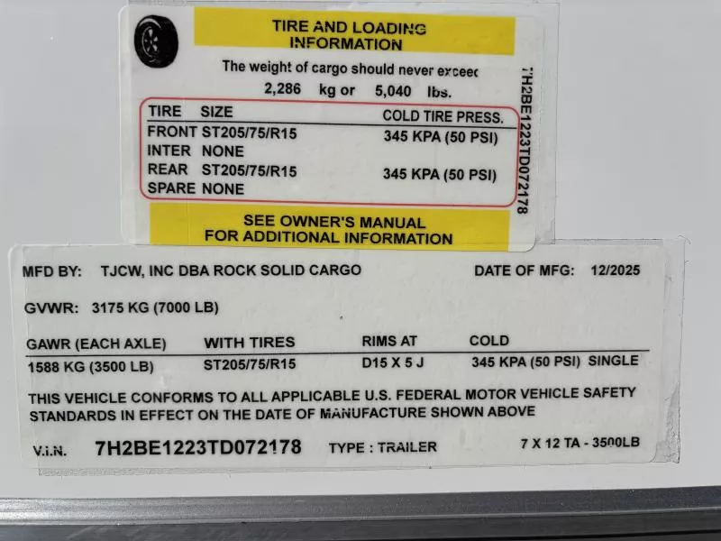 new Cargo (Enclosed) Trailers Rock Solid Cargo  for sale, in Hickory, NC Thumbnail 6