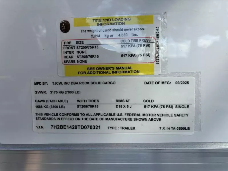 new Cargo (Enclosed) Trailers Rock Solid Cargo  for sale, in Hickory, NC Thumbnail 6