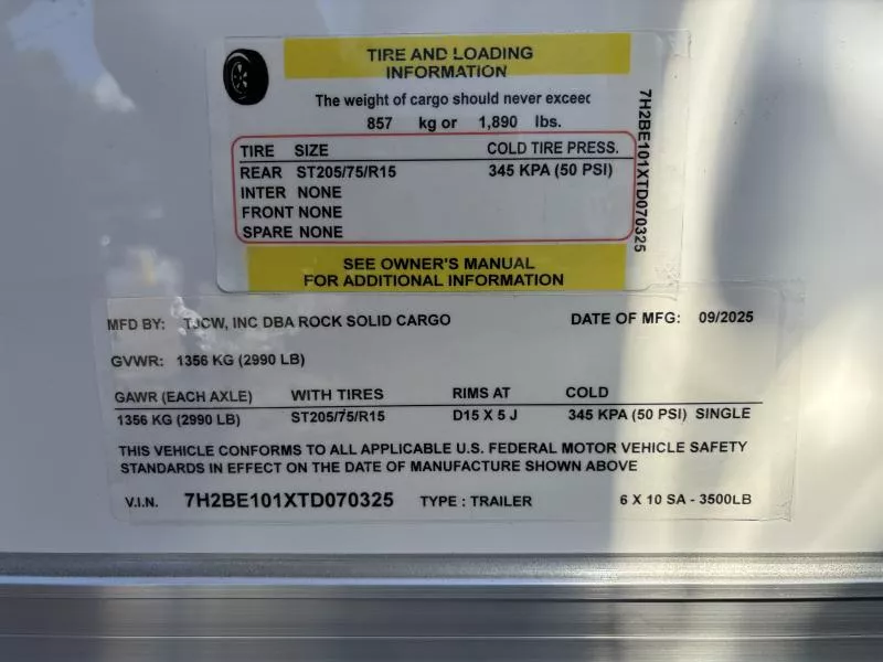 new Cargo (Enclosed) Trailers Rock Solid Cargo  for sale, in Hickory, NC Thumbnail 4