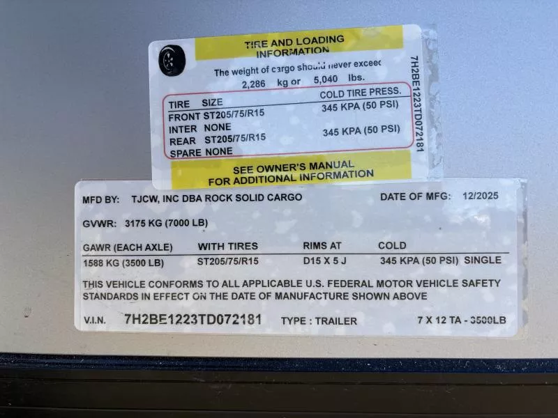 new Cargo (Enclosed) Trailers Rock Solid Cargo  for sale, in Hickory, NC Thumbnail 4