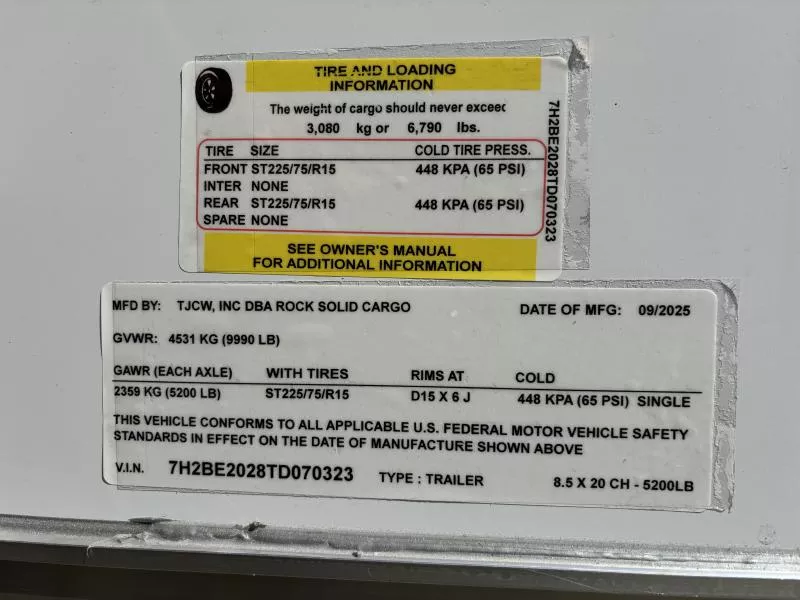 new Cargo (Enclosed) Trailers Rock Solid Cargo  for sale, in Hickory, NC Thumbnail 5