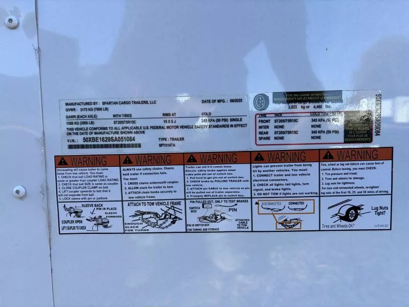 new Cargo (Enclosed) Trailers Spartan Cargo Trailers  for sale, in Hickory, NC Thumbnail 6