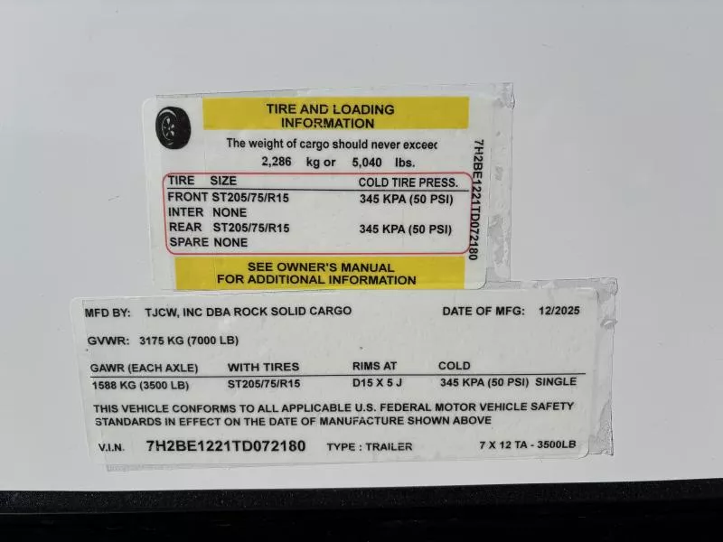 new Cargo (Enclosed) Trailers Rock Solid Cargo  for sale, in Hickory, NC Thumbnail 6