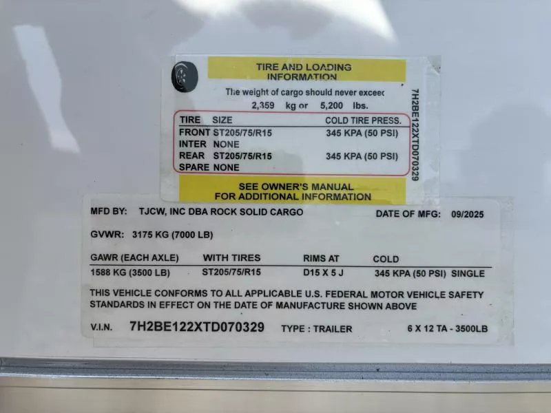 new Cargo (Enclosed) Trailers Rock Solid Cargo  for sale, in Hickory, NC Thumbnail 5