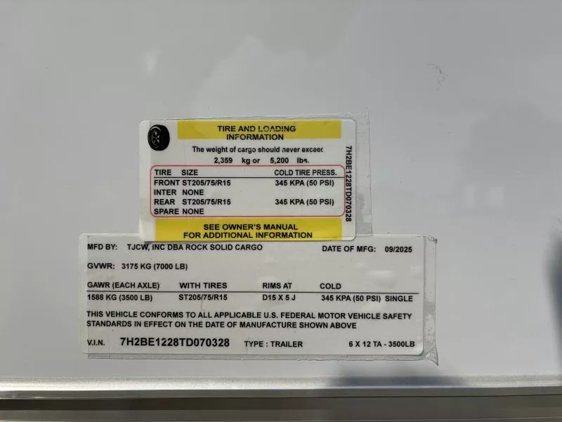 new Cargo (Enclosed) Trailers Rock Solid Cargo  for sale, in Hickory, NC Thumbnail 6