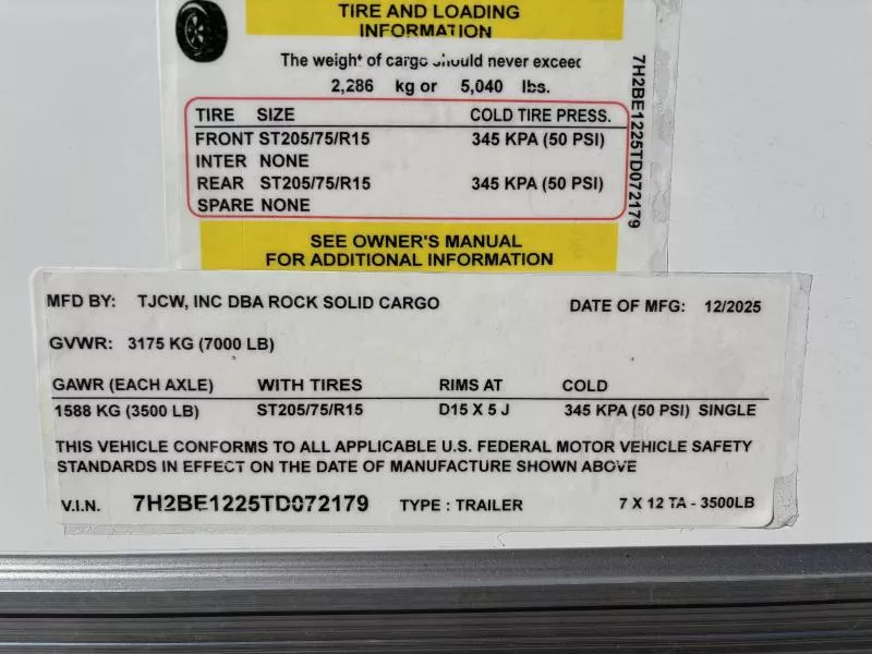 new Cargo (Enclosed) Trailers Rock Solid Cargo  for sale, in Hickory, NC Thumbnail 6