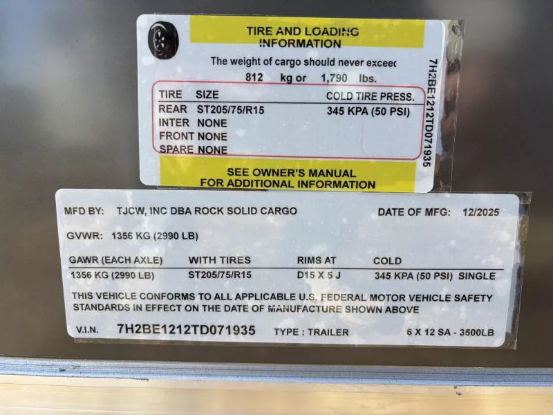 new Cargo (Enclosed) Trailers Rock Solid Cargo  for sale, in Hickory, NC Thumbnail 6